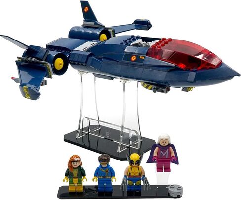 Display Stand Compatible with 76281 - X-Men X-Jet - Acrylic Display Stand - Set Not Included in Saudi Arabia