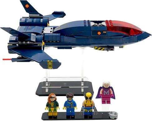Display Stand Compatible with 76281 - X-Men X-Jet - Acrylic Display Stand - Set Not Included in Saudi Arabia