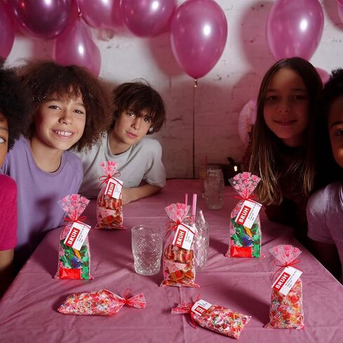 AmazingSpark 200 Pcs Valentine's Day Cellophane Treat Bags and 200 Bruh Gift Tags Funny Tween Valentines Bruh Cards Red Heart Plastic Gifts Bags and Ribbon for Brother School Classroom Exchange Gifts in Saudi Arabia