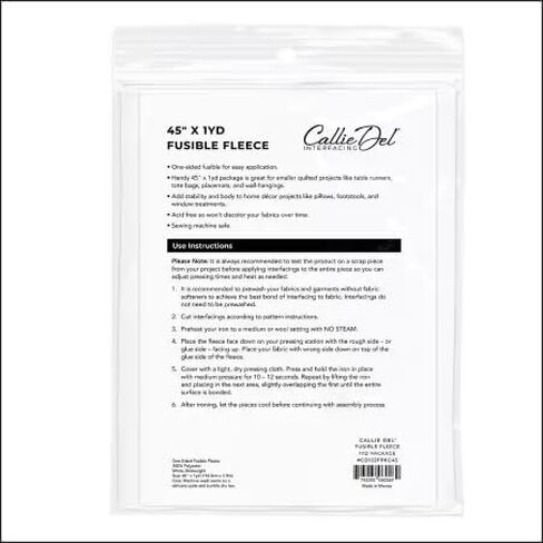 حزمة Callie Del Fusible Fleece 1yd 45 بوصة × 1yd CD102FPKG45 in Kuwait