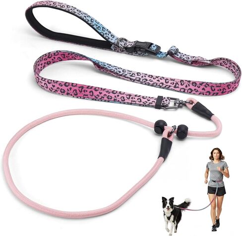 Slip Lead Dog Leash with Dual Handles No-Pull Reflective Training Leash with Knot-Free Swivel Heavy-Duty Design for Small, Medium & Large Dogs Comfort-Grip for Secure Walking, Indigo in Kuwait