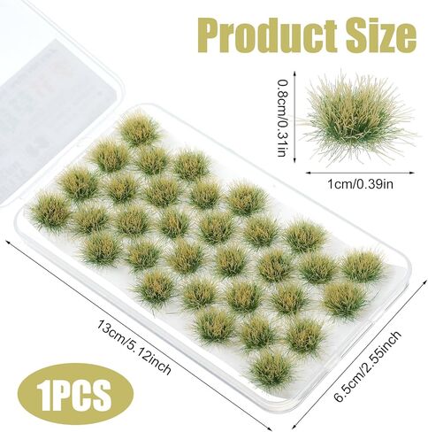 32PCS Static Grass Bushy Tufts Lowland Shrubs Model Grass Miniature Scenery Basing Material for Train Landscape Railroad Scenery Sand Layout Model War Gaming Terrain in Saudi Arabia