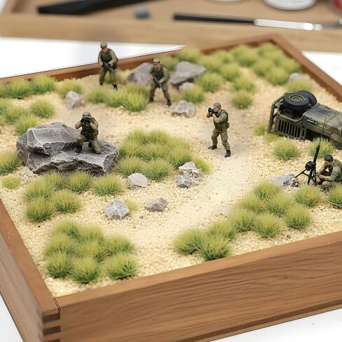 32PCS Static Grass Bushy Tufts Lowland Shrubs Model Grass Miniature Scenery Basing Material for Train Landscape Railroad Scenery Sand Layout Model War Gaming Terrain in Saudi Arabia