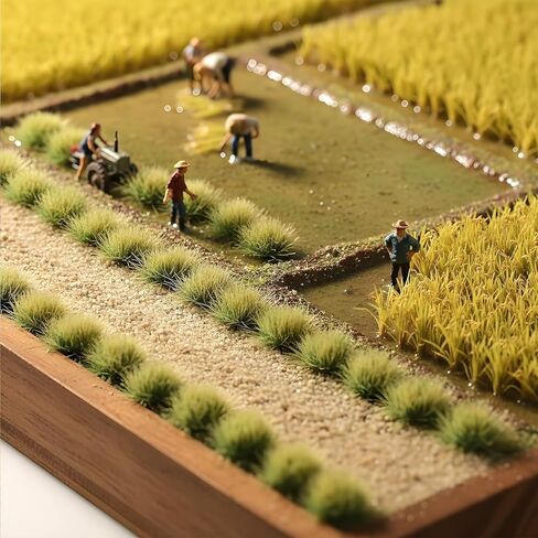 32PCS Static Grass Bushy Tufts Lowland Shrubs Model Grass Miniature Scenery Basing Material for Train Landscape Railroad Scenery Sand Layout Model War Gaming Terrain in Saudi Arabia