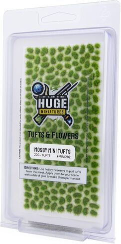 Mini Tufts, Mossy Static Grass for Historical Model Miniature Basing by Huge Minis 200+ Self-Adhesive Grass Tufts in Kuwait