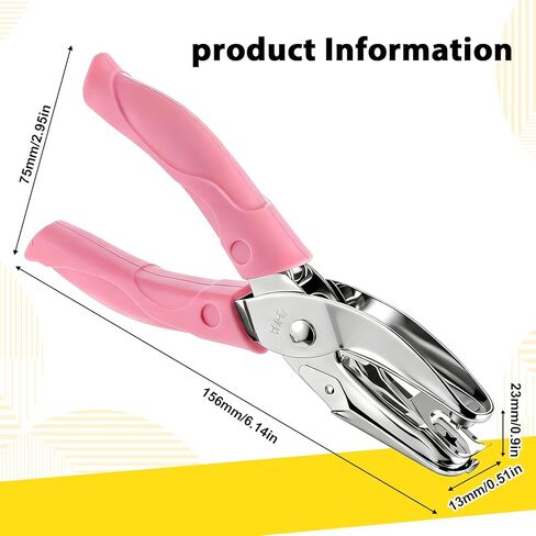 5mm Star Shaped Hole Puncher, Star Single Hole Punch, Metal Single Holes Paper Punches with Soft Handled, Handheld Holes Paper Punch for Crafts, Tags, Scrapbook (Pink) in Saudi Arabia