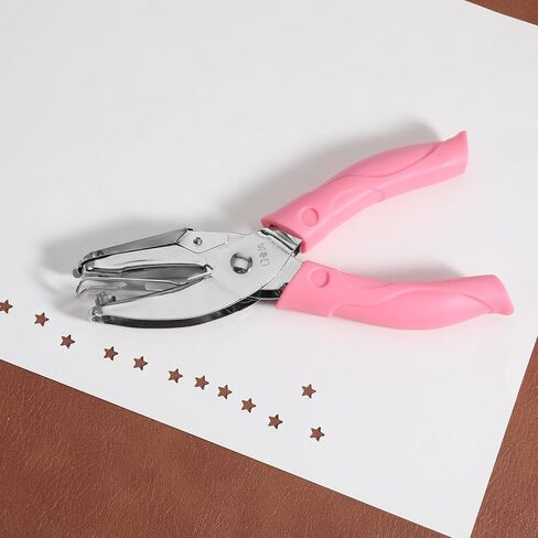 5mm Star Shaped Hole Puncher, Star Single Hole Punch, Metal Single Holes Paper Punches with Soft Handled, Handheld Holes Paper Punch for Crafts, Tags, Scrapbook (Pink) in Saudi Arabia