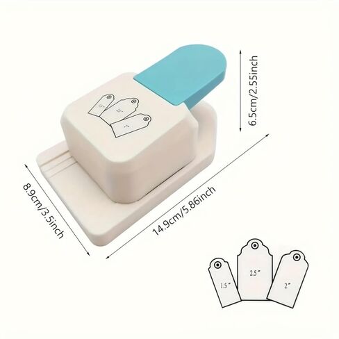 3 in 1 Craft Tag Punch, 1.5/2/2.5 Inch Gift Tag Paper Punches for DIY Projects, Card Making, Scrapbooking, Craft, Perfurador, DIY Puncher in Saudi Arabia