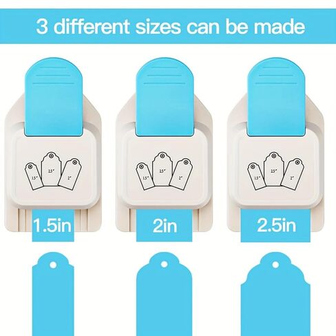 3 in 1 Craft Tag Punch, 1.5/2/2.5 Inch Gift Tag Paper Punches for DIY Projects, Card Making, Scrapbooking, Craft, Perfurador, DIY Puncher in Saudi Arabia