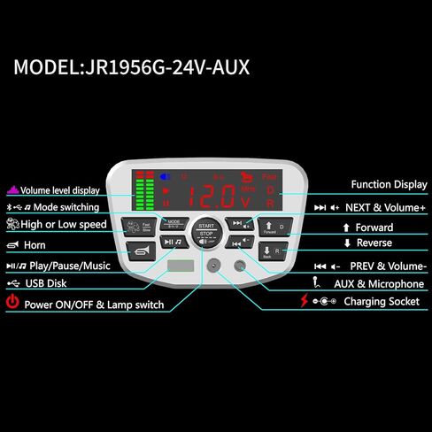 Jr1956g-24v AUV 24V أطفال يركبون على لعبة سيارة بدء لوحة دوائر كهربائية لقطع غيار عجلة الطاقة in Saudi Arabia