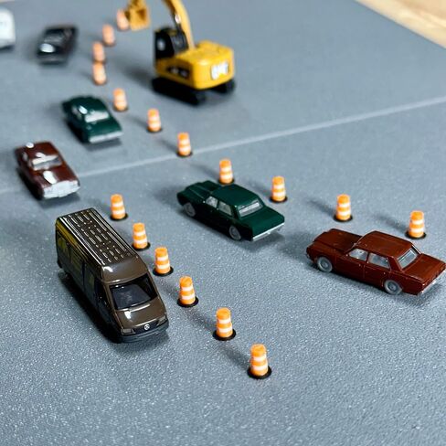 N Scale (1:160) Commander-Style Traffic Barrels (24 Pack) – Model Railroad Construction Scenery in Saudi Arabia