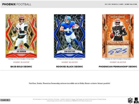 2025 Panini Phoenix Football Hobby Blaster Trading Card Box (4 Hobby Blaster Exclusive Seismic Parallels) in Saudi Arabia