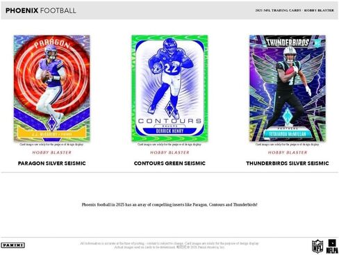 2025 Panini Phoenix Football Hobby Blaster Trading Card Box (4 Hobby Blaster Exclusive Seismic Parallels) in Saudi Arabia