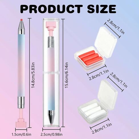 3Pcs 2026 New Refillable Wax Pen for Diamond Painting Set, Automatic Refillable Art Pens with 2 Refill Pads Nail Art DIY & Diamond Painting in Saudi Arabia