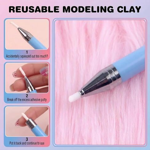 3Pcs 2026 New Refillable Wax Pen for Diamond Painting Set, Automatic Refillable Art Pens with 2 Refill Pads Nail Art DIY & Diamond Painting in Saudi Arabia