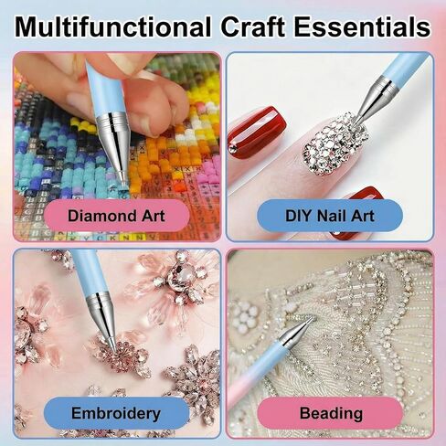 3Pcs 2026 New Refillable Wax Pen for Diamond Painting Set, Automatic Refillable Art Pens with 2 Refill Pads Nail Art DIY & Diamond Painting in Saudi Arabia