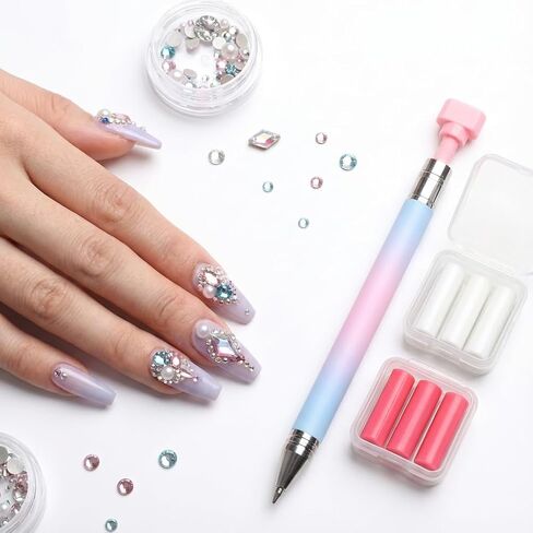 3Pcs 2026 New Refillable Wax Pen for Diamond Painting Set, Automatic Refillable Art Pens with 2 Refill Pads Nail Art DIY & Diamond Painting in Saudi Arabia