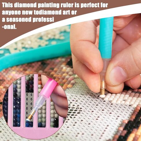 2 PCS Diamond Painting Ruler Diamond Accessories DIY Diamond Painting Alignment Tools for Full or Partial Diamonds Painting Guide Gift for Beginners or Professionals in Saudi Arabia