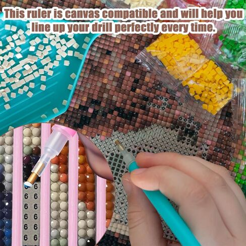 2 PCS Diamond Painting Ruler Diamond Accessories DIY Diamond Painting Alignment Tools for Full or Partial Diamonds Painting Guide Gift for Beginners or Professionals in Saudi Arabia