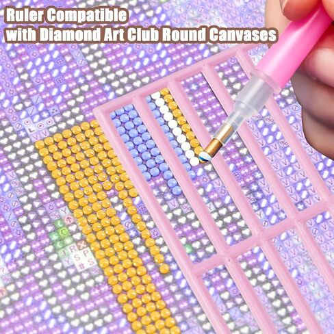 2 PCS Diamond Painting Ruler Diamond Accessories DIY Diamond Painting Alignment Tools for Full or Partial Diamonds Painting Guide Gift for Beginners or Professionals in Saudi Arabia