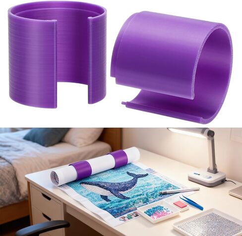EEEKit 2 PCS Diamond Painting Roll Holders, Connectable Diamond Painting Anti Roll Bracket for Smooth Painting Experience, Storage in Saudi Arabia