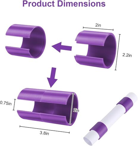 EEEKit 2 PCS Diamond Painting Roll Holders, Connectable Diamond Painting Anti Roll Bracket for Smooth Painting Experience, Storage in Saudi Arabia