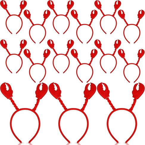 15 Pcs Lobster Hat Headband Red Crayfish Claws Hair Band Crab Headwear for Animal Cosplay Costume Hair Accessories Seafood Lovers in Saudi Arabia