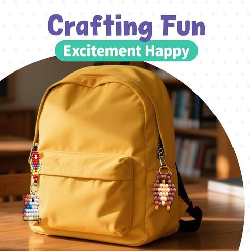 مجموعة صنع سلسلة المفاتيح من Eenua Pony Bead Pets 1800 خرزة في 21 لونًا و40 تصميمًا ممتعًا مجموعة حرفية يدوية مع سلاسل المفاتيح صندوق تخزين الحبل المرن مثالي لعيد الميلاد وهدايا حفلات أعياد الميلاد للمبتدئين in Saudi Arabia