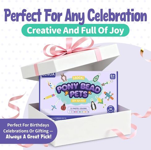 مجموعة صنع سلسلة المفاتيح من Eenua Pony Bead Pets 1800 خرزة في 21 لونًا و40 تصميمًا ممتعًا مجموعة حرفية يدوية مع سلاسل المفاتيح صندوق تخزين الحبل المرن مثالي لعيد الميلاد وهدايا حفلات أعياد الميلاد للمبتدئين in Saudi Arabia