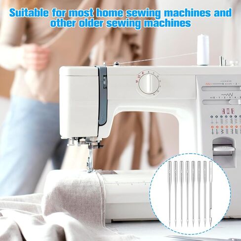 80 Pcs Universal Sewing Machine Needles 8 Sizes 65/9 75/11 80/12 90/14 100/16 110/18 125/20 140/22 Heavy Duty Sewing Machine Needle Sewings Machines Supplies for Light to Heavy Fabrics Embroidery in Saudi Arabia