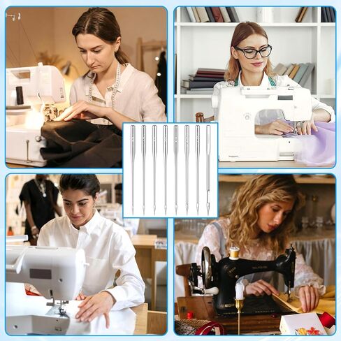 80 Pcs Universal Sewing Machine Needles 8 Sizes 65/9 75/11 80/12 90/14 100/16 110/18 125/20 140/22 Heavy Duty Sewing Machine Needle Sewings Machines Supplies for Light to Heavy Fabrics Embroidery in Saudi Arabia