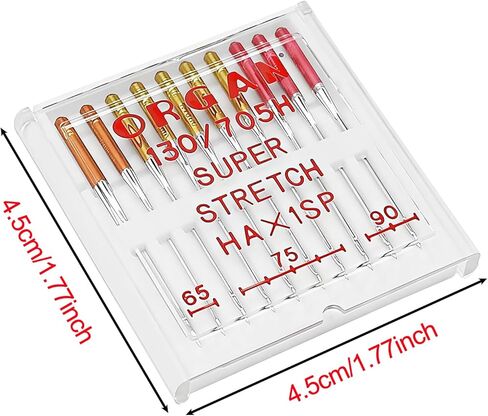 Fbshicung 10 قطعة إبر الجهاز Serger #65 - #75 - #90 كومبو HAx1SP إبر للنسيج المحبوك المرن المضاد للقفز in Saudi Arabia