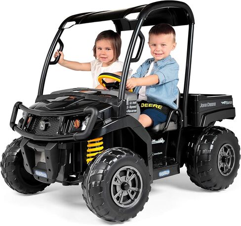Peg Perego John Deere Gator XUV Midnight Black Extra Large 12 Volt Ride-On, Durable Design for Kids 3-8 in Saudi Arabia