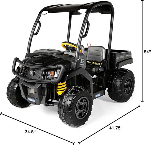 Peg Perego John Deere Gator XUV Midnight Black Extra Large 12 Volt Ride-On, Durable Design for Kids 3-8 in Saudi Arabia