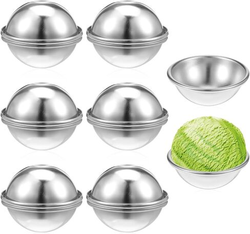 12 قطعة من قوالب قنابل الحمام، 2.1 بوصة DIY قالب قنابل الحمام المعدني، قوالب صنع الصابون بالضغط الكروي، كرات الاستحمام الفوارة لصنع لوازم صناعة الحرف اليدوية في المنتجعات الصحية in Kuwait