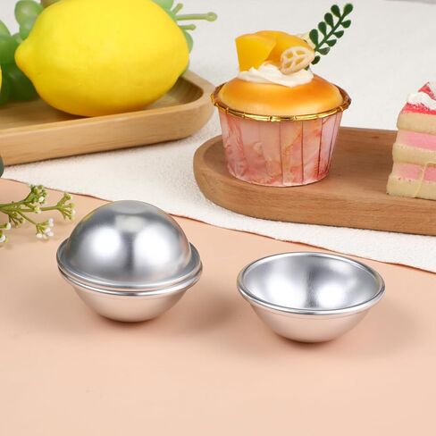 12 قطعة من قوالب قنابل الحمام، 2.1 بوصة DIY قالب قنابل الحمام المعدني، قوالب صنع الصابون بالضغط الكروي، كرات الاستحمام الفوارة لصنع لوازم صناعة الحرف اليدوية في المنتجعات الصحية in Kuwait