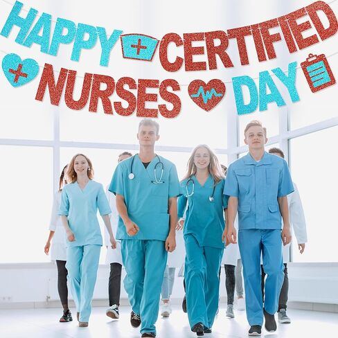 Happy Certified Nurses Day Banner - NO DIY National Certified Nurses Day Decorations For Party Supplies Certified Nurse Appreciation Gifts in Kuwait