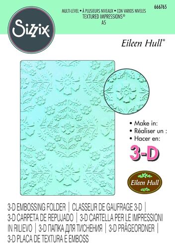 Sizzix ML Textured Impressions Embossing Folder Floral Damask by Eileen Hull in Saudi Arabia