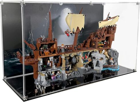 Display Case Compatible with Lego Set 21363: The Goonies - Premium Showcase with Pre-Printed Background - Set not Included in Saudi Arabia