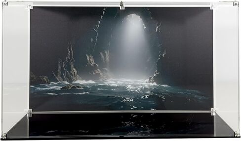 Display Case Compatible with Lego Set 21363: The Goonies - Premium Showcase with Pre-Printed Background - Set not Included in Saudi Arabia
