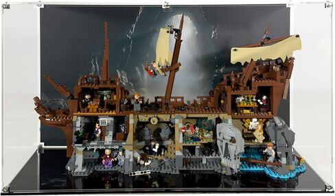 Display Case Compatible with Lego Set 21363: The Goonies - Premium Showcase with Pre-Printed Background - Set not Included in Saudi Arabia