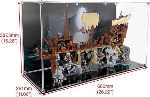 Display Case Compatible with Lego Set 21363: The Goonies - Premium Showcase with Pre-Printed Background - Set not Included in Saudi Arabia