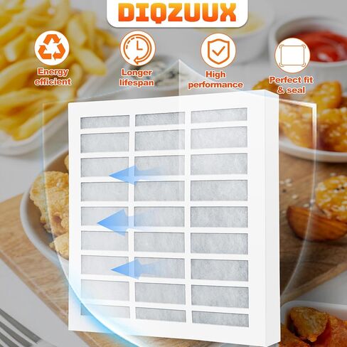 83543 Filter Replacement for perfect Fry Filter PFC570, PFA720,PFA570, 2-Stage HEPA & Carbon Filtration Reduces Odors for Ventless Deep Fryers,perfect Fryer Filters Compatible with 2FK001 & 2FR00801 in Saudi Arabia