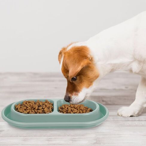 1 Pcs Cat Food Bowl 25 oz Cat Dog Pet Food Bowl Double Plastic No Spill Feeding Water Bowls Ants Go Away Feeding Bowls for Small Medium Pets (Grey) in Saudi Arabia