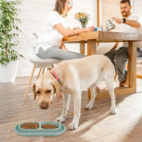 1 Pcs Cat Food Bowl 25 oz Cat Dog Pet Food Bowl Double Plastic No Spill Feeding Water Bowls Ants Go Away Feeding Bowls for Small Medium Pets (Grey) in Saudi Arabia