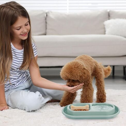 1 Pcs Cat Food Bowl 25 oz Cat Dog Pet Food Bowl Double Plastic No Spill Feeding Water Bowls Ants Go Away Feeding Bowls for Small Medium Pets (Grey) in Saudi Arabia