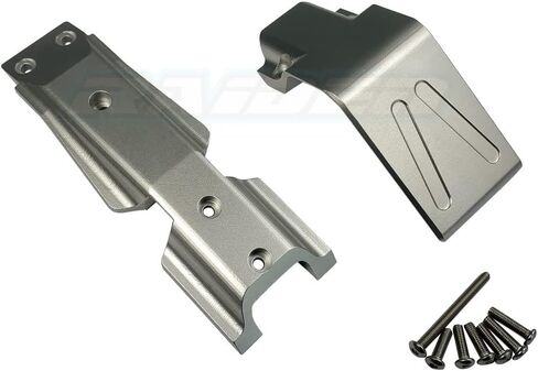 Aluminium Alloy Front Chassis Skid Plate fits Traxxas 1/10 New EREVO 2.0 E REVO - Silver in Saudi Arabia