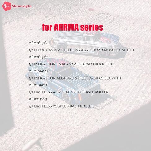 Alloy Felony 6S Rear Body Mount Frame ARA320516 for Arrma 1/7 Infraction Limitless Felony 6S BLX Upgrades Parts Red in Saudi Arabia