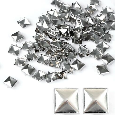 1000PCS Pyramid Studs for Clothing Leather, Metal Square Spikes for DIY Leathercraft, Jackets, Belts, Bags, Shoes – Metal Punk Stud Rivets for Clothing Decoration in Kuwait