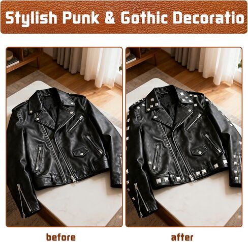 1000PCS Pyramid Studs for Clothing Leather, Metal Square Spikes for DIY Leathercraft, Jackets, Belts, Bags, Shoes – Metal Punk Stud Rivets for Clothing Decoration in Kuwait